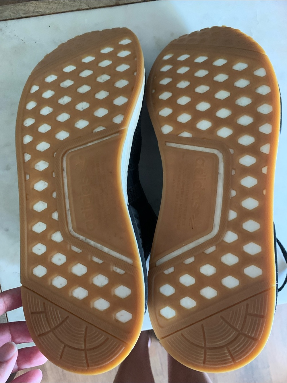 adidas Black Mesh NMD R1 Sneakers with White Midsole - Picture 5 of 5